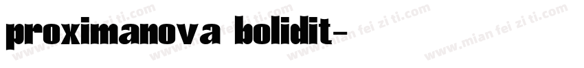 proximanova bolidit字体转换